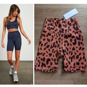 ALLFENIX | Oversized Cheetah Shaper Bike Shorts In Amber